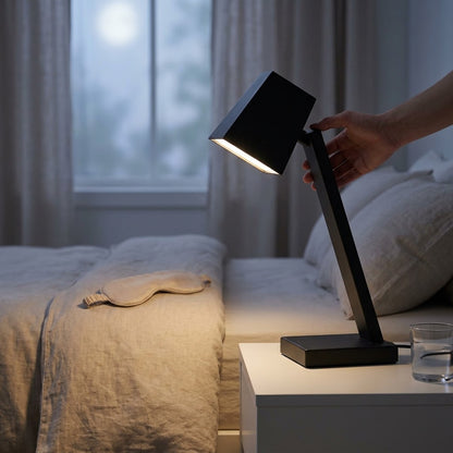 Kelmessa™ Apex LED Desk Lamp - Minimalist Matte Black Task Light with Adjustable Warm Glow